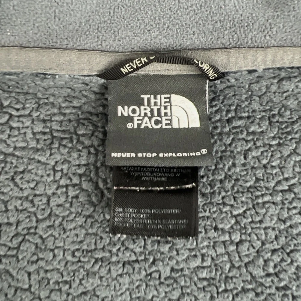 THE NORTH FACE Men's Chimbarazo Gray w/ Blue Trim Fleece Jacket Size XL